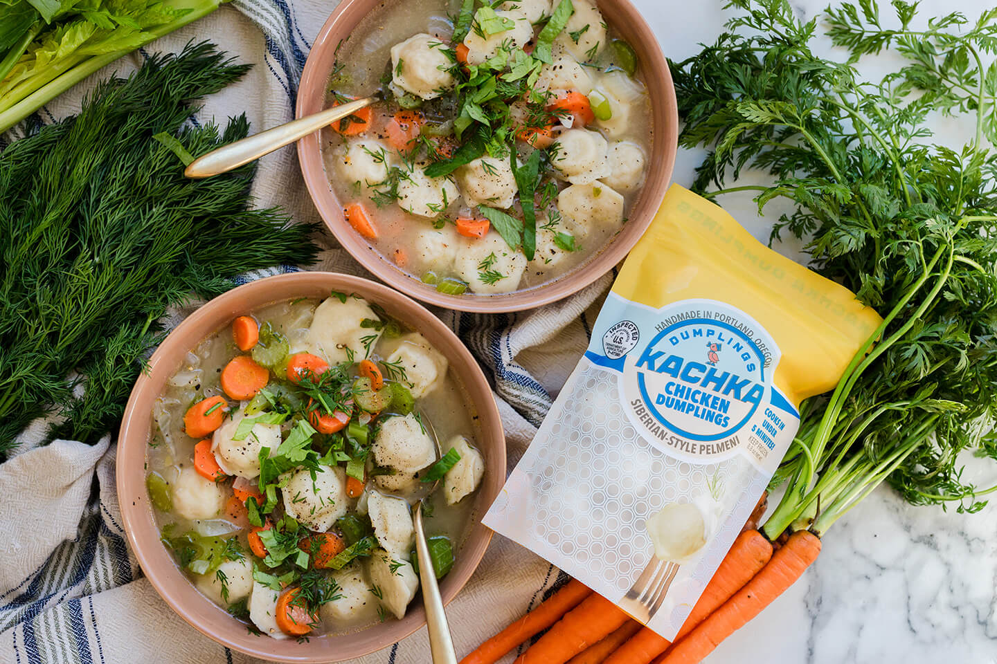 Kachka Chicken Soup Pelmeni