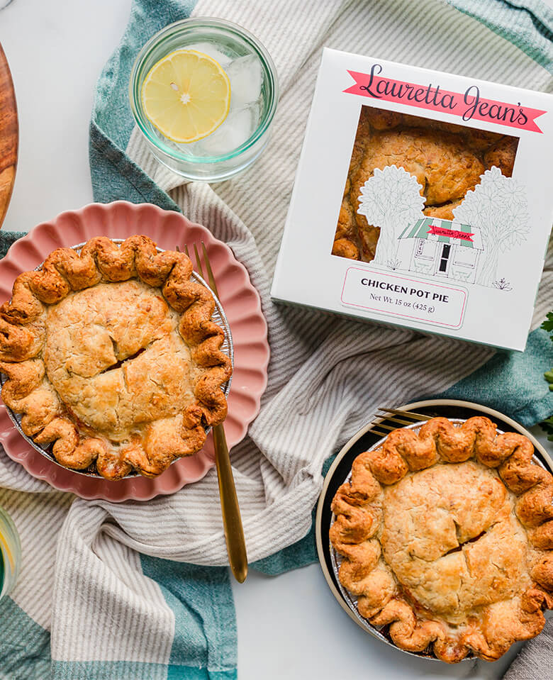 Hand-made pot pies from Lauretta Jeans.