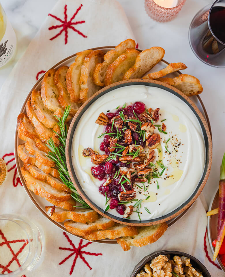 Whipped Goat Cheese with Cranberries