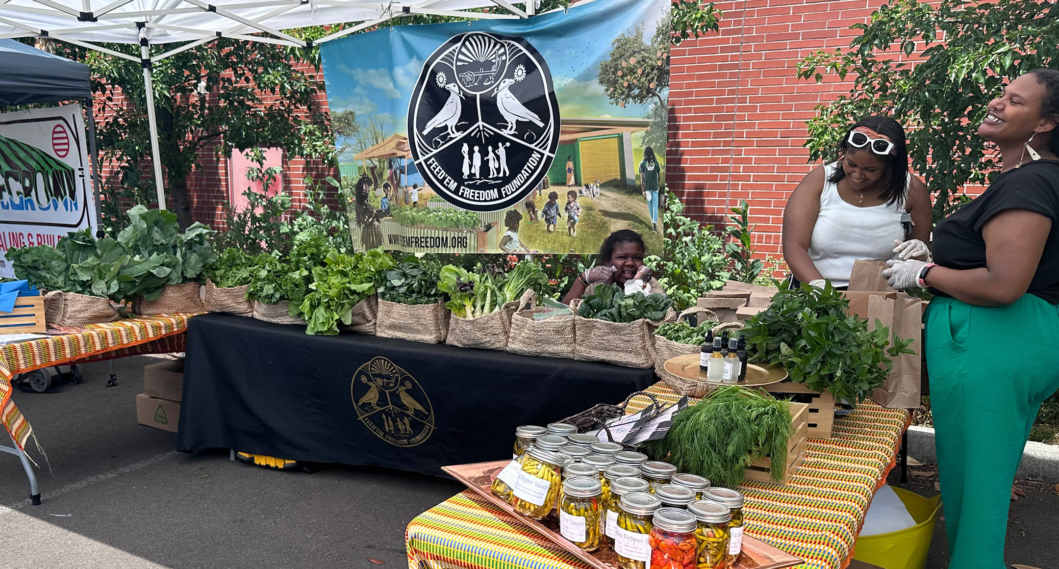 Feed ‘em Freedom Foundation farm stand/booth.