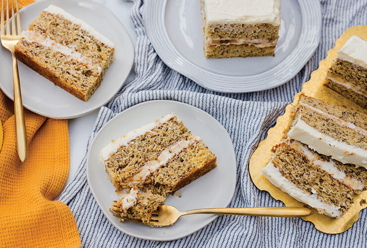 Slices of New Seasons Market banana cake